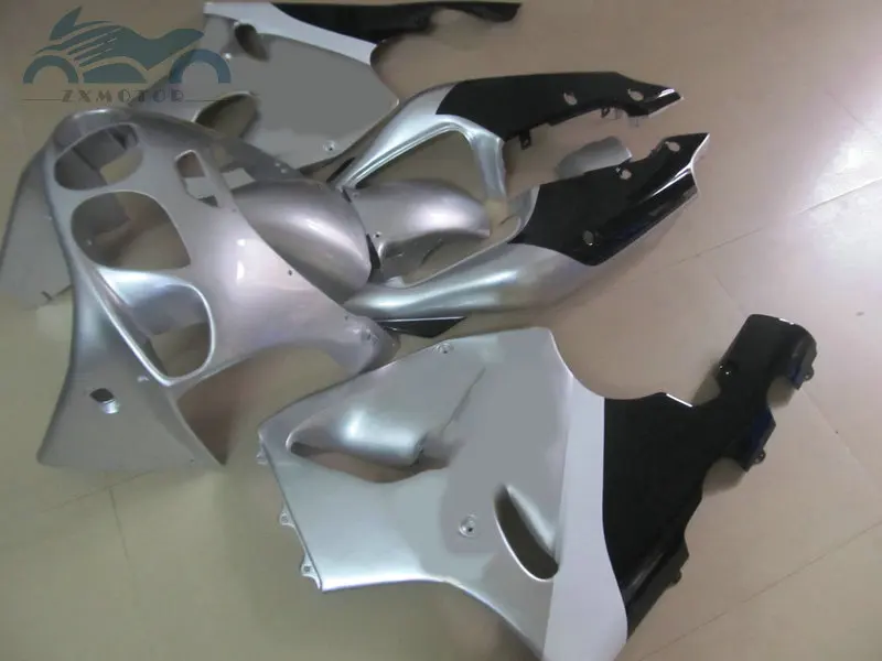 Пользовательские полный комплект обтекателей для KAWASAKI Ninja ZX7R 1996 1997-2003 ABS Пластиковые обтекатели комплект ZX 7R 96-03 Серебряные части тела