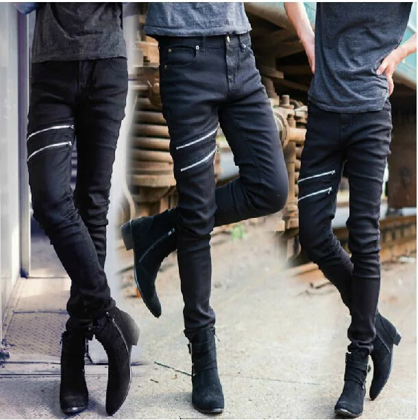 Hombres de invierno de los pantalones vaqueros pantalones