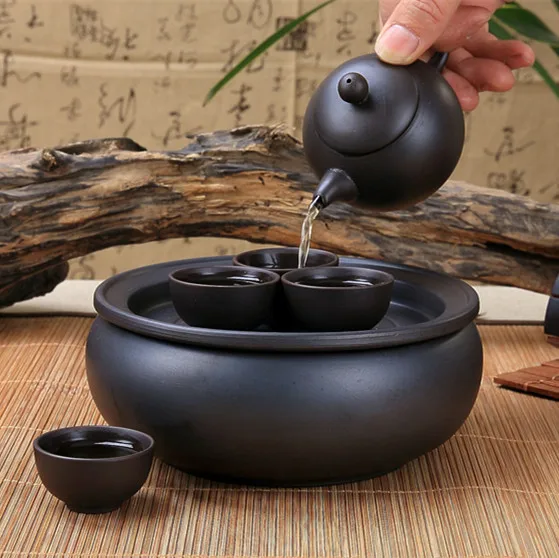 

Yixing tea tray tea set teapot teacup and saucer set china glaze Car travel portable package ceramic teapot