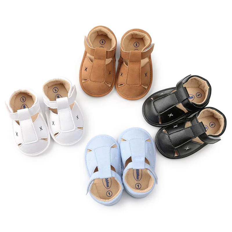 Летняя дышащая повседневная детская обувь для малышей, мальчиков и девочек, с вырезами, противоскользящая детская обувь для малышей, первые ходунки