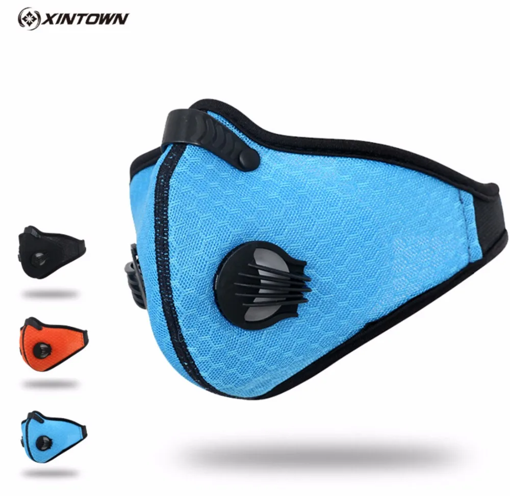 

XINTOWN Men/Women Activated Carbon Dustproof Cycling Face Mask Mesh Yarn Ciclismo Bicycle Bike Outdoor mask face shield CM4