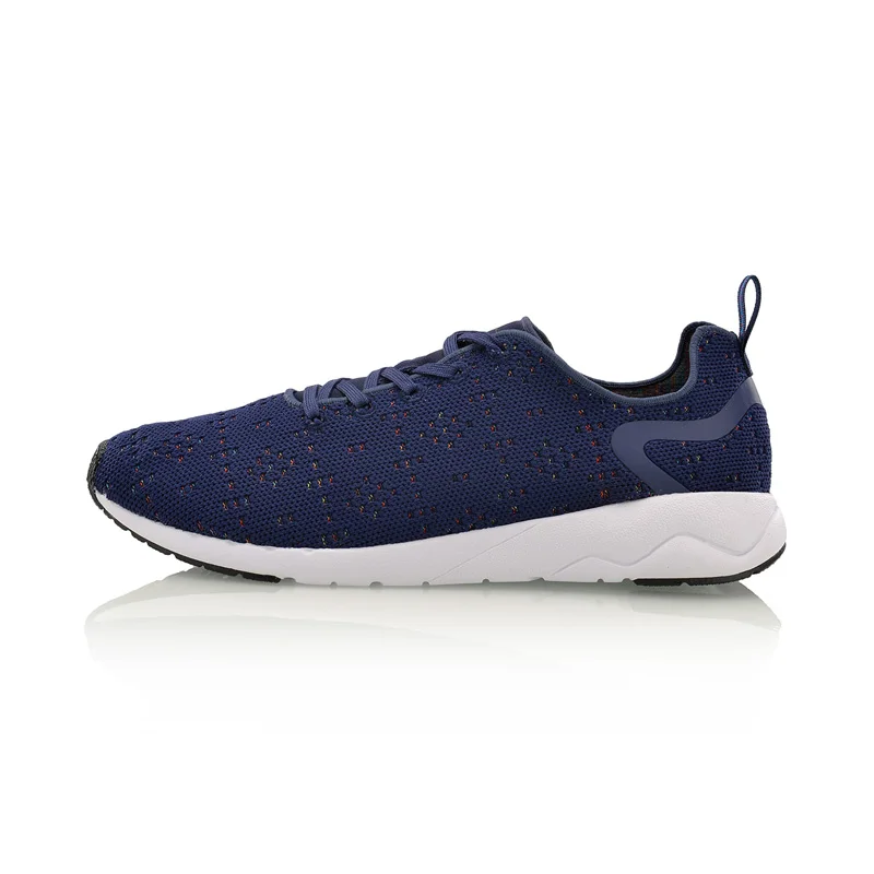 Li-Ning Men's Heather Leisure Waling Shoes Mono Yarn Wearable Anti-Slip LiNing Sport Shoes Breathable Sneakers AGCM055 YXB076