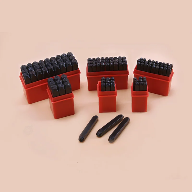 

9pcs - 27pcs Steel Letter and Number Stamp Punch Set with storage box case leather tools DIY craft Accessories