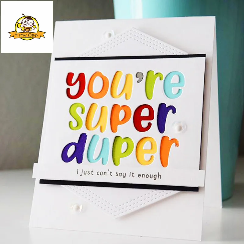 

SUPER DUPER Metal Cutting Dies Word Dies For Scrapbooking Album Card Making Paper Die Cut Craft Dies New Fustelle Handmade Die