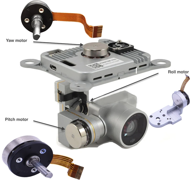 Original Gimbal Camera Roll Yaw Pitch Motor Arm Parts for DJI Phantom 3 Pro/Adv 
