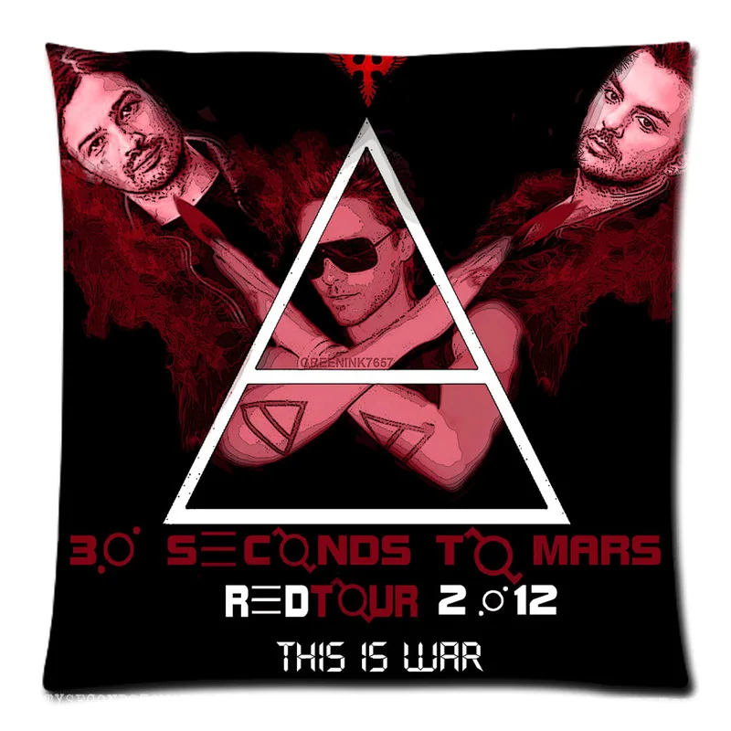 30 Seconds To Mars Decorative Cushion Cover Cotton Linen Sofa Throw Pillow Case 2016 Custom Cojines 18&quotX18&quot | Дом и сад