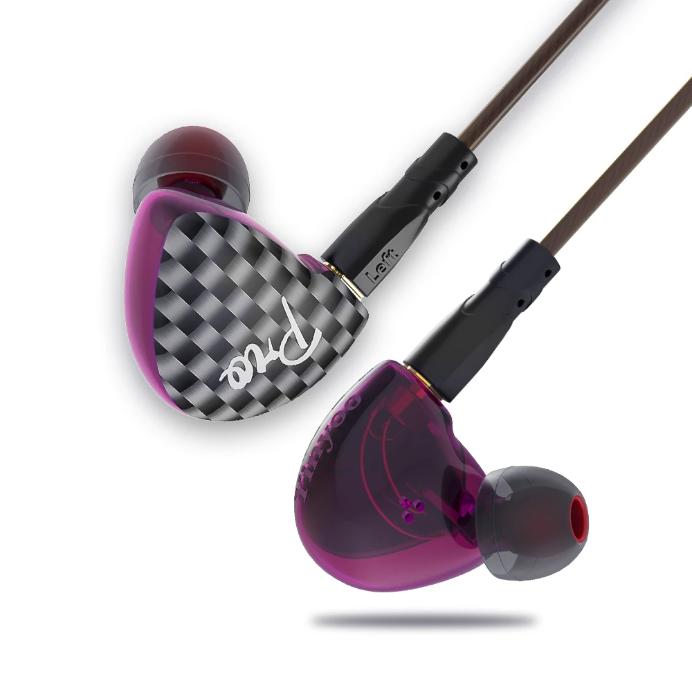 2018 Newest Yinyoo Pro BA+DD Hybrid In Ear Earphone Balanced Armature With Dynamic Noise Cancelling Headset With Mic MMCX Cable
