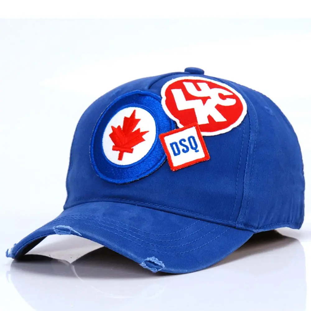Gorra de béisbol DSQICOND2 DSQ de alta calidad para hombre, Hip Hop, Hip Hop, sombreros para papá, ropa de calle negra, azul, Gorra Beisbol
