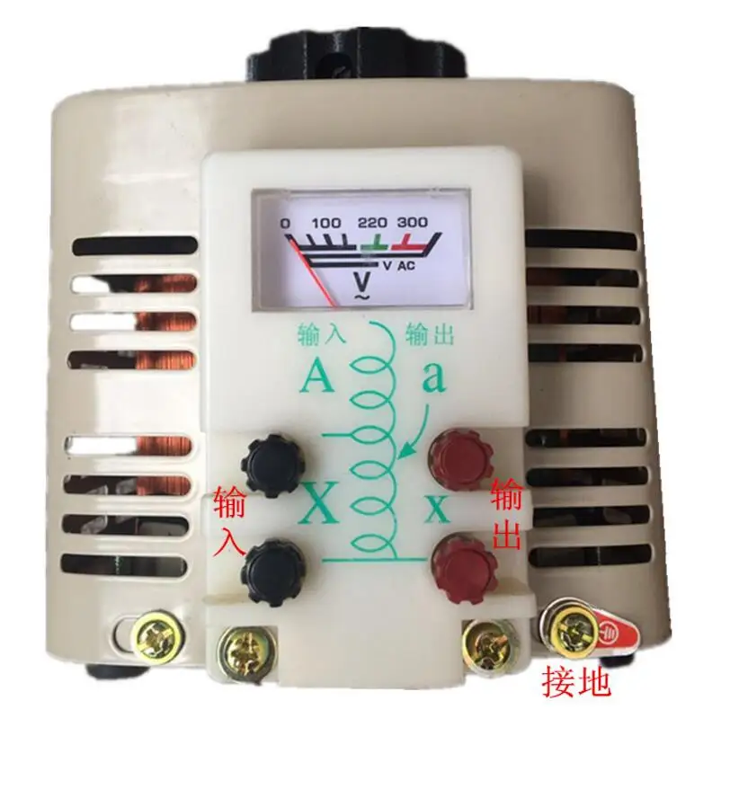 All copper 2-0.5KVA voltage changer 500 W input 220V output 0250V single-phase adjustable transformer