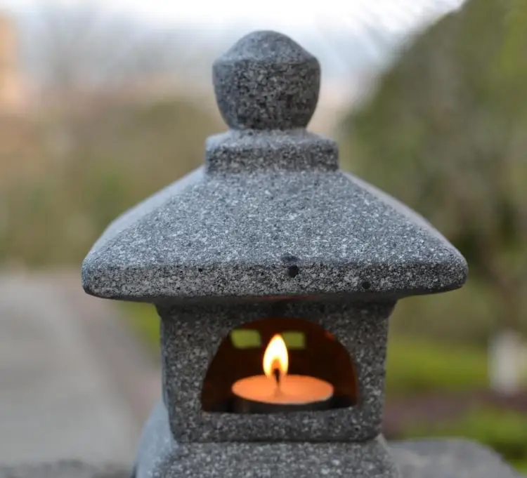 Старинный держатель для свечей украшения для дома сад японский свеча Лантер украсить подсвечник открытый украшения дома 50xx206