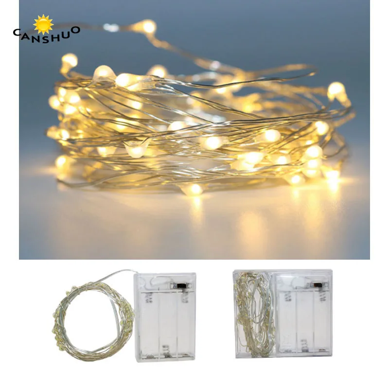 

2M 3M 5M 10M Copper Silver Wire LED Fairy String lights Waterproof Holiday lighting For Christmas Tree Wedding Party Decoration