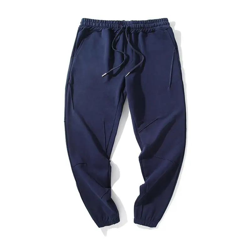 Весна-осень, хлопок, спортивные штаны для отдыха, мужские узкие штаны для бега, крутые спортивные штаны для фитнеса, тренировок, дышащие штаны - Цвет: navy blue