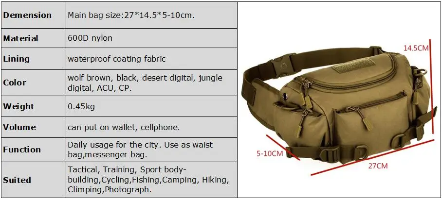 Тактическая Военная поясная сумка для альпинизма, треккинга, походов, верховой езды, кемпинга, камуфляжная сумка двойного назначения, сухая спортивная сумка-мессенджер