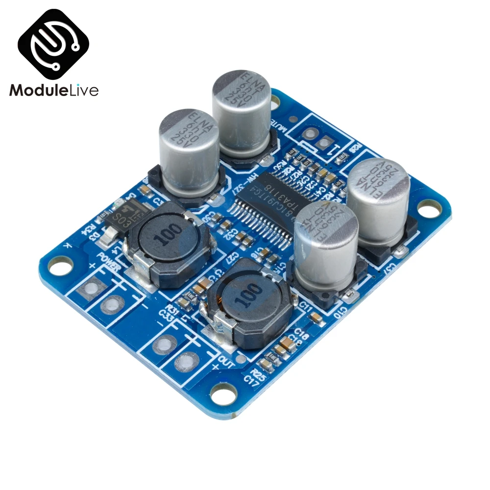 

DC 12V-24V TPA3118 60W Mono Digital Audio Power Amplifier Board Amp Module