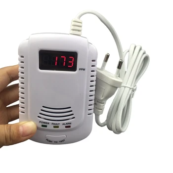 

Security Combustible Gas Detector LPG LNG Coal Natural Gas Leak Alarm Sensor with Voice Warning Alarm Safety Home Kitchen