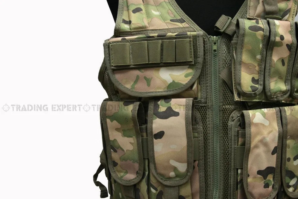 Люкс Airsoft тактический бой Сетки Жилет OD Цифровой ACU Camo BK камуфляж лесной CB MC