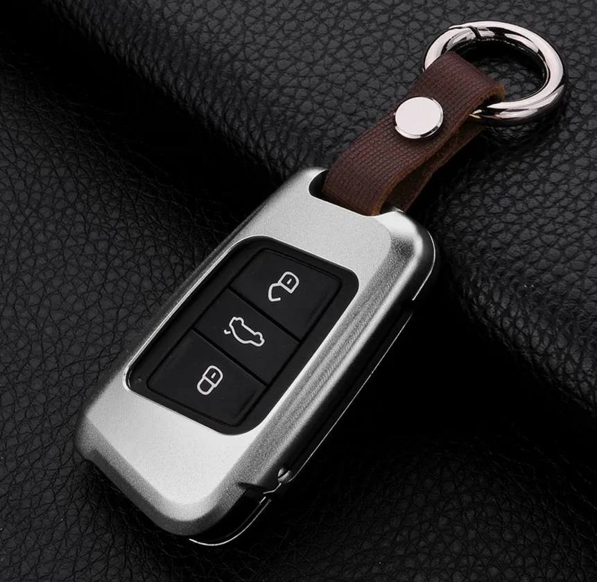 Car Aluminium Alloy Key Holder Cover Bag Shell Pocket For Volkswagen