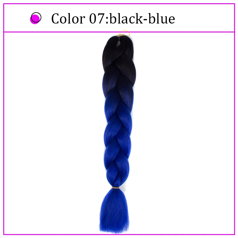 Yiyaobess Synthetic Ombre Braiding Hair Crochet Jumbo Braids Hair Extension 100g 24inch Black African Braids Pigtail Hair - Цвет: NC/4HL