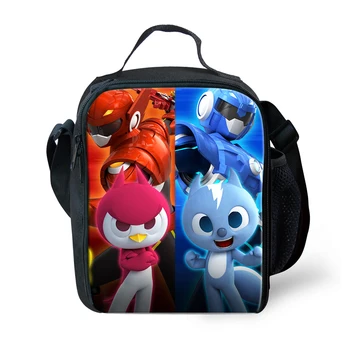 

ThiKin Cute Cartoon Miniforce Lunch Bag for Kids Insulated Children Boys Girls Shoulder Lunchbag Thermal Food Bag Lunchbox