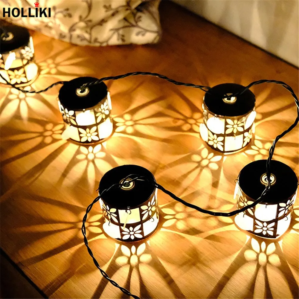 3m LED Retro Wire Light String Lights Vintage American Metal Lanterns