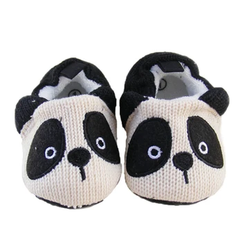 

Baby Boy Shoes for Girl Cartoon Panda Crochet Crib Shoes Newborn loafers Infant Toddler Footwear Knitted Kids Slippers for Child