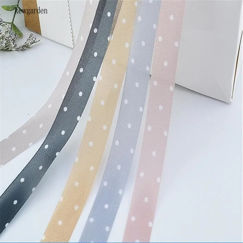 Kewgarden вручную изготовленная лента 5/8 &quot15 мм в горошек шифоновые ленты DIY серьги
