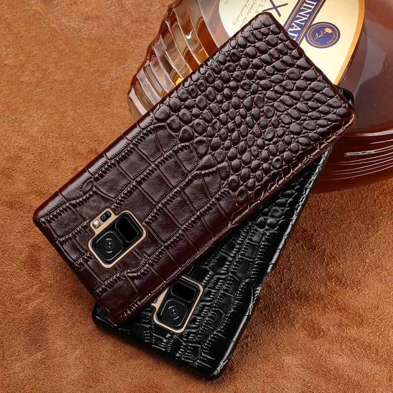 Роскошный чехол для телефона для samsung Galaxy S6 S7 край S8 S9 плюс карт и узором «крокодиловая кожа» чехол для Note 8 9 A5 A7 A8 J3 J5 J7 чехол