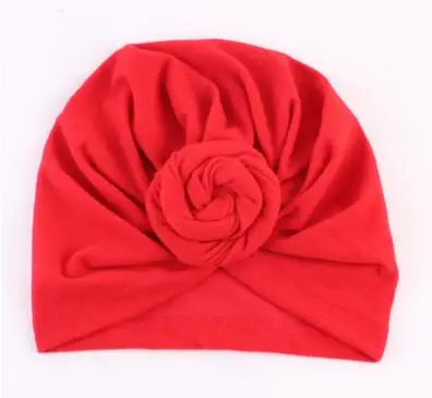 10 шт., вязаная шапка для новорожденных, шапка в богемном стиле, индийские тюрбаны, шапочки, реквизит для фотосъемки, гофрированная Кепка - Цвет: Красный