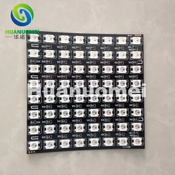 

ws2811 8*8pixels 8*8leds ws2812b flexible led pixel panel light;DC5V input,black pcb;ws2812 4pins chip;digital full color