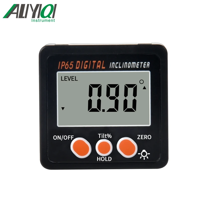 

Aliyiqi IP65 Digital Level Meter Water Proof Magnet Bevel Box Magnetic Inclinometer