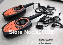T628 orange 1w long range pair walkie talkie portable PMR446 cb uhf ham radio transmitter fm for restaurant w/ earphone