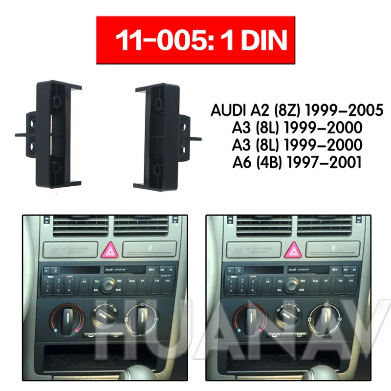 Huanav автомобиль радио стерео панель для 2000+ AUDI A2/2000 AUDI A3/1999-2011 AUDI A4/1999-2004 стерео рамка аудио панель