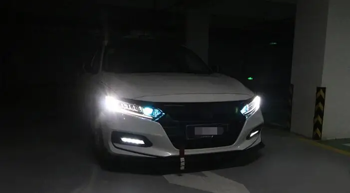 DRL для Honda Accord 10th светодиодный автомобильный дневной ходовой светильник для вождения противотуманных фар с динамическим поворотным сигналом