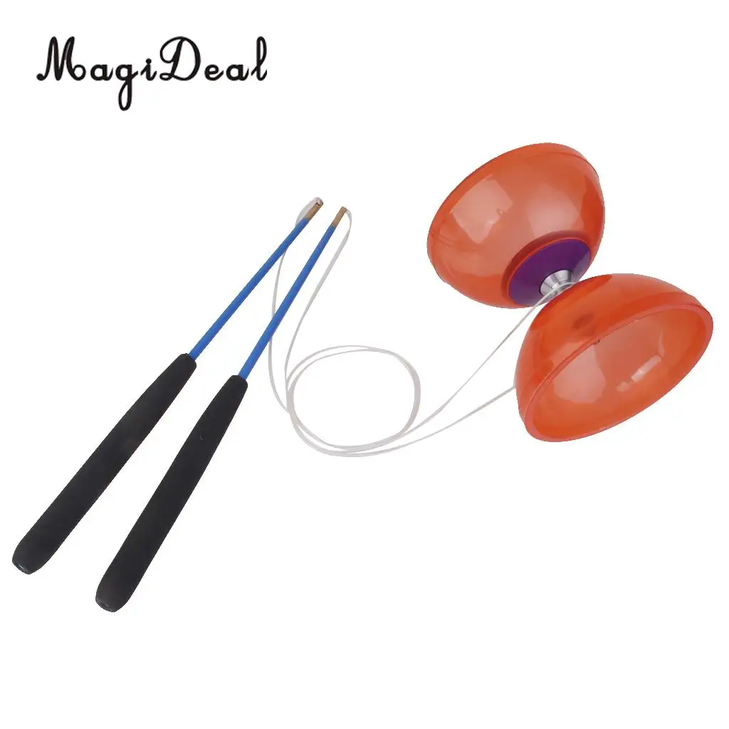 MagiDeal Rubber 5-Bearing Diabolo With Handsticks & String Juggling Toy for Professionals Beginners Children Adult Classic Toy