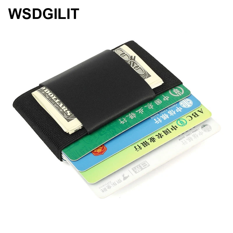 

Thin Small Magic Wallet for Men Women Elastic Front Pocket Minimalist Card Holder Original Cash Credit Card Holder Wallets