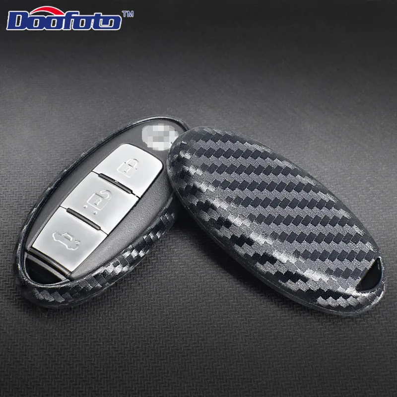 

Doofoto Car Key Cover Fit For Nissan March Murano 370Z Teana Sylphy Tiida X-Trail Sunny Rogue T31 T32 Livina Qashqai Car Styling