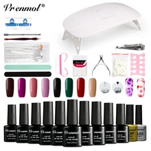 Vrenmol 24 Вт УФ-лампы для ногтей сушильная машина Дизайн ногтей Наборы 36 шт./лот bloosm Гели для ногтей Польский Цвета гель Лаки гель Краски маникюрный набор