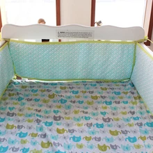 Акция! 5 шт. Пеленальные принадлежности комплект хлопок детские кроватки Наборы для ухода за кожей милый рисунок детское белье детская кровать бампер(4 бампер+ кровать крышка