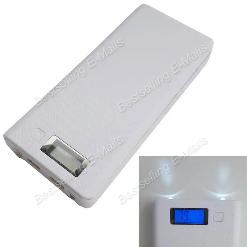 DIY 18650 power bank box battery case external charger 8x18650 high capacity power bank for cellphones tablet with LCD