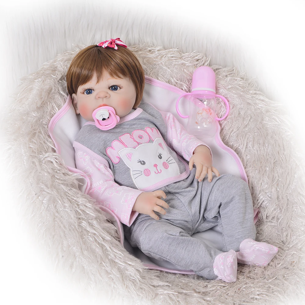 

cute Ethnic doll Silicone vinyl Reborn Baby Girl Dolls High quality materials Newborn Baby Doll Toddler fun Birthday Gift paly