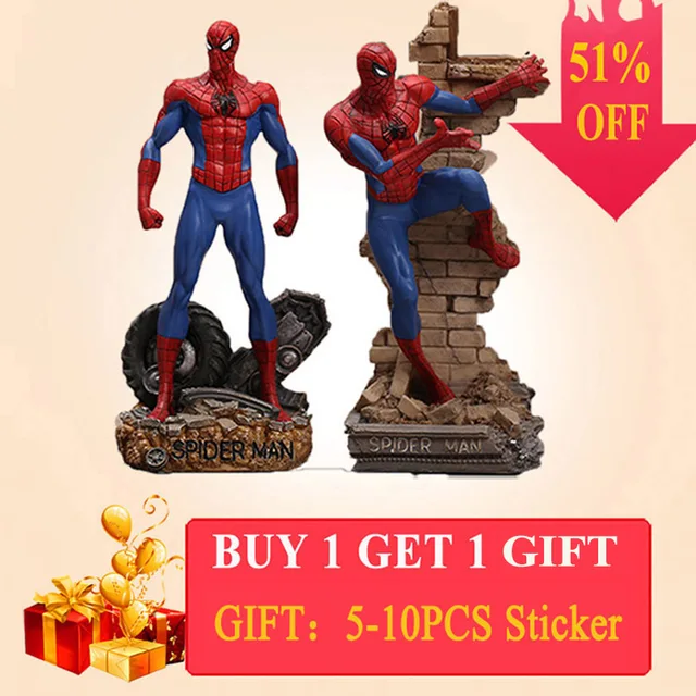 Cheap Spiderman Action Figures Toy 30cm Super Hero Brinquedos Anime Spider Man Collectible Model Toys As Christmas Gift N023