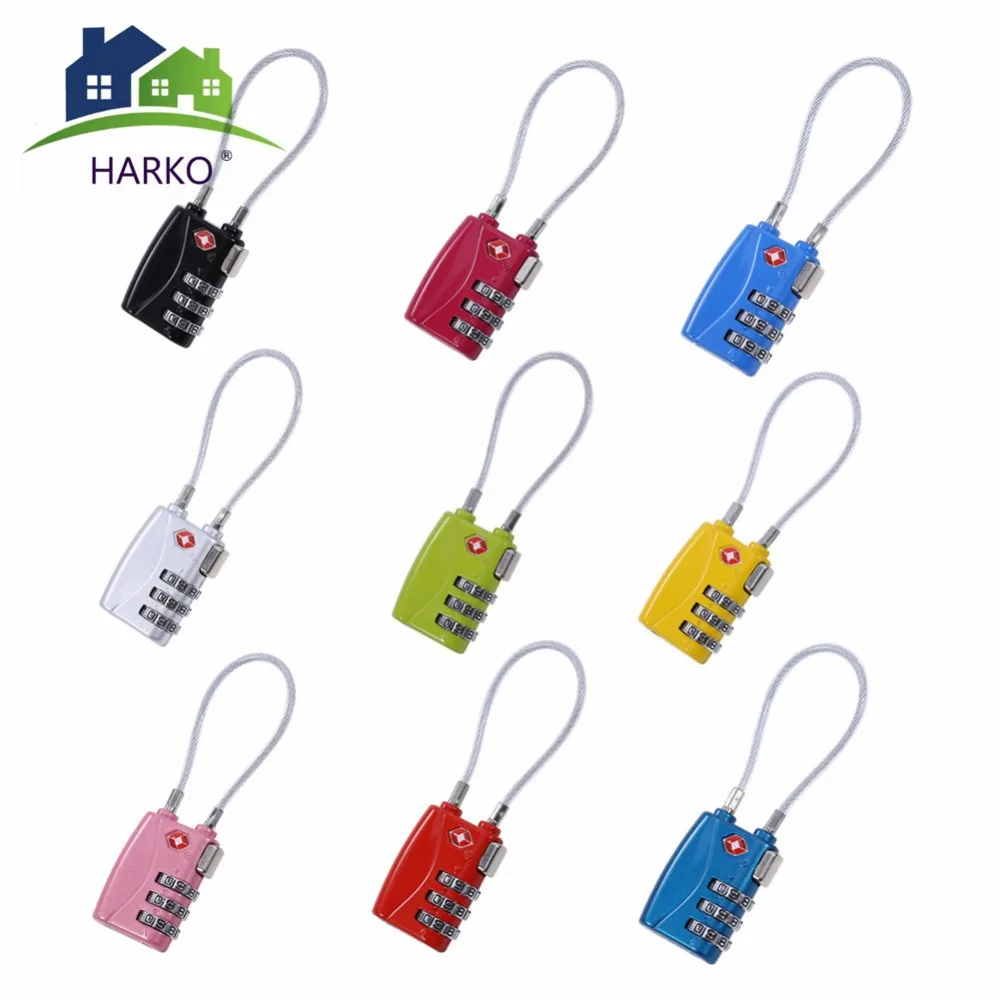 

3 digital Combination Travel Suitcase Luggage Bag Code Loop Lock Padlock Cupboard Coded Locks Mini Coded Lock Security