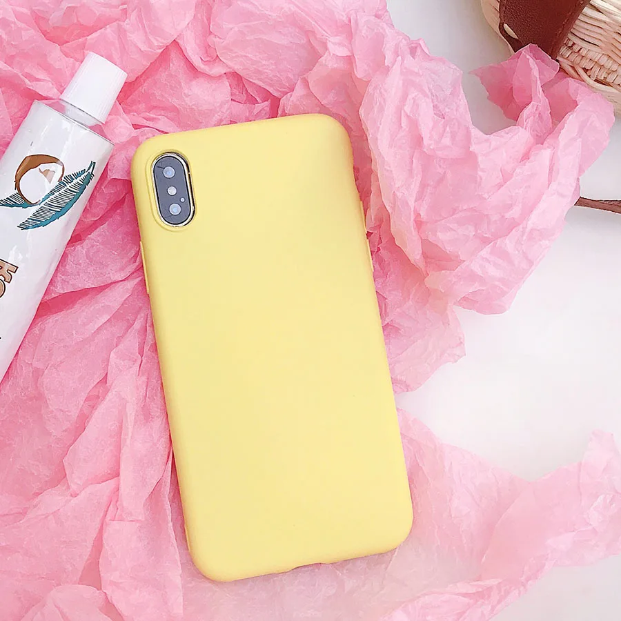 Candy Color Matte Phone Case For iPhone 7 Plus 6 6s 8 5 5s SE For iPhone XS MAX X XR Simple Solid Soft TPU Cases Back Cover Candy Color Matte Phone Case For iPhone 7 Plus 6 6s 8 5 5s SE For iPhone XS MAX X XR Simple Solid Soft TPU Cases Back Cover