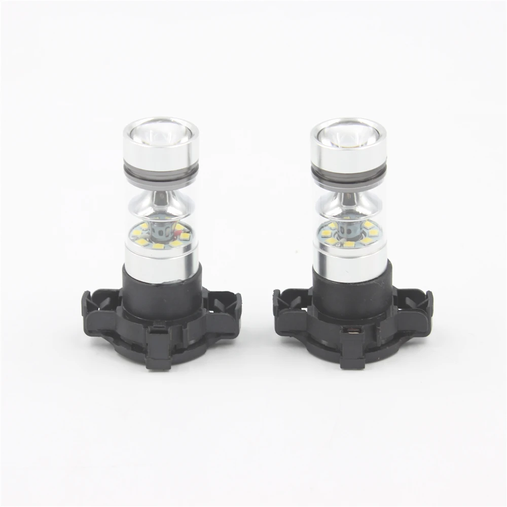 Новинка 2 шт. 100 Вт PY24W 5200 S светодиодные лампы белого цвета 20 SMD острый чип