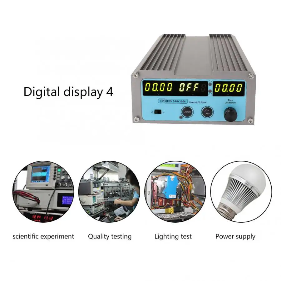 KPS6005 0-60V 0-5A Выход Регулируемый Цифровой DC Питание 4-цифровой Дисплей 100-240V переключатель Мощность