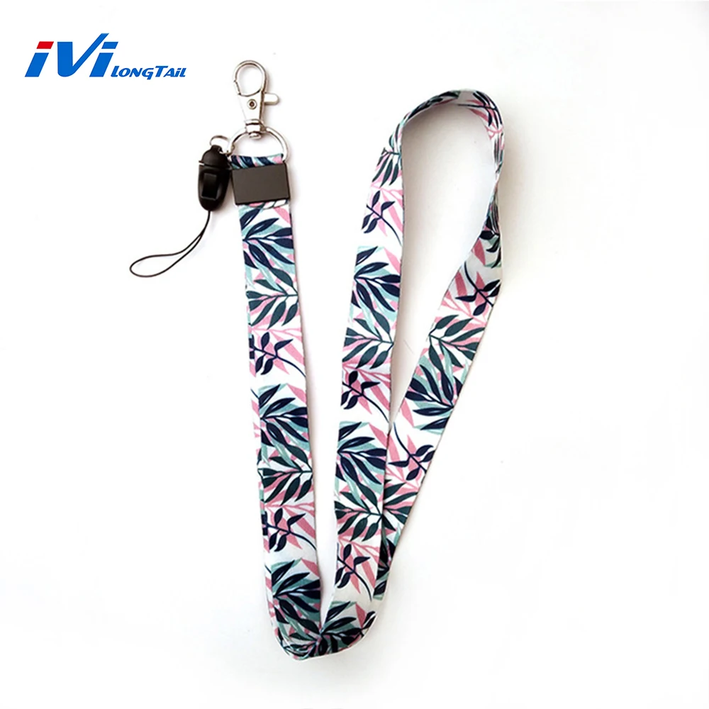 Cute-Lanyard-Neck-Strap-for-keys-ID-Card-Gym-Mobile-Phone-Straps-for Samsung-Huawei-USB-badge-holder-DIY-Hang-Rope-Leaves  (1111)