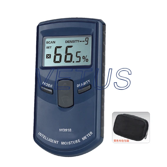 

Internet Digital Moisture Meter tester with bag MD918 4~80% Resolution:0.5%