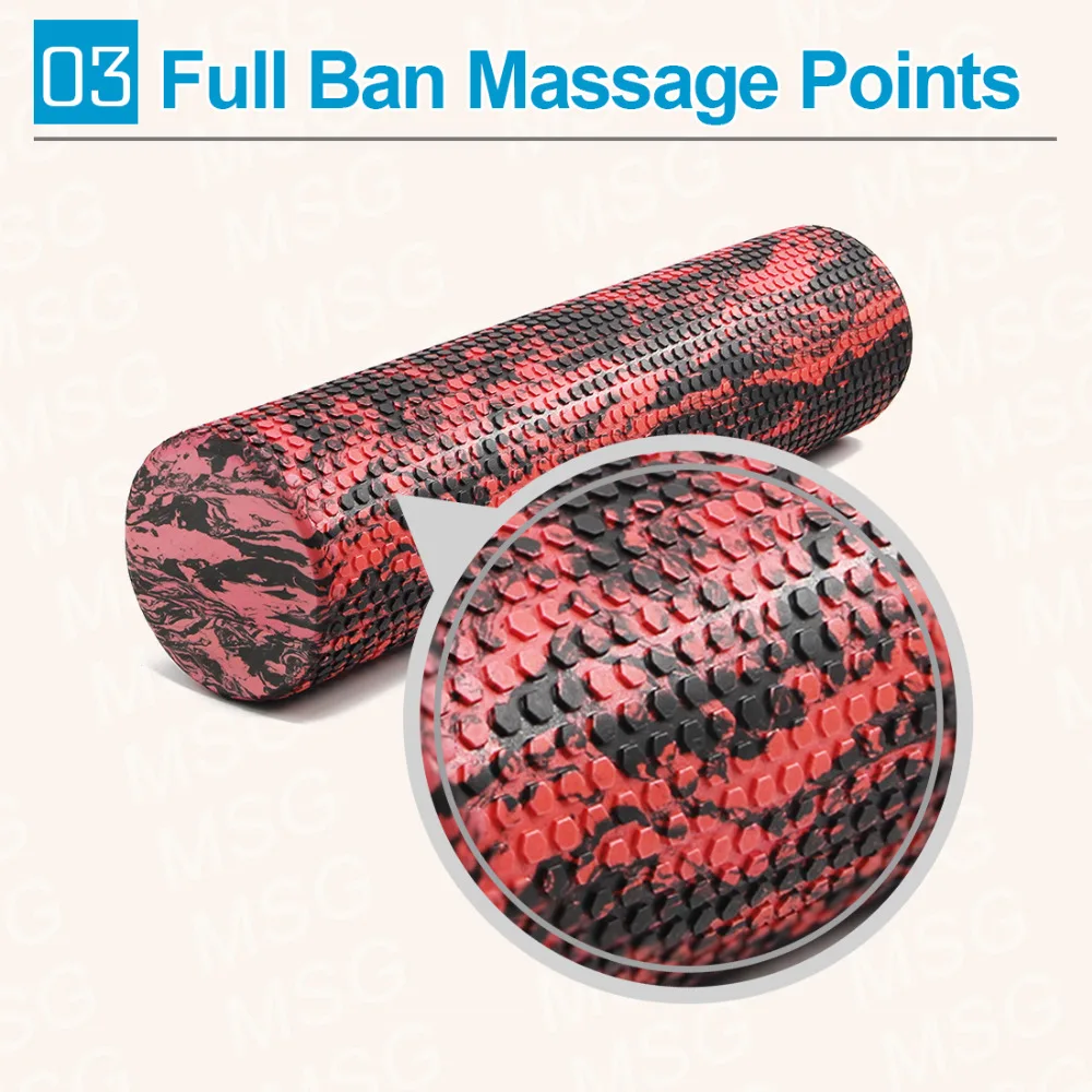 60/45cm Yoga Block Pilates Foam Roller Trigger Point Massage Roller Muscle Tissue for Fitness Gym Yoga Pilates Sports 20