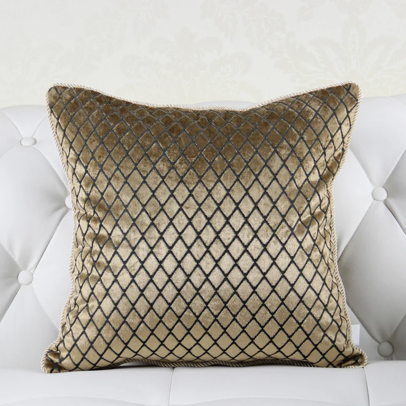 Luxury Decorative Gold Pillows Cushion Cover Jacquard Geometric Sofa Home Decorative 30x42/45x45/40x60/50x50cm