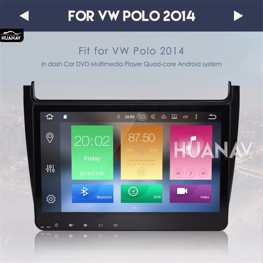 Автомобильный DVD GPS навигатор для Volkswagen Polo 2015 2016 2017 Android8.0 10 1 ''Автомобильный
